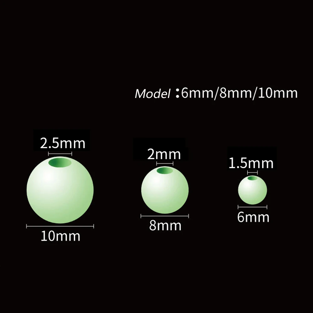100 шт 3D глаз ночная рыбалка космические бобы светящиеся круглые поплавковые