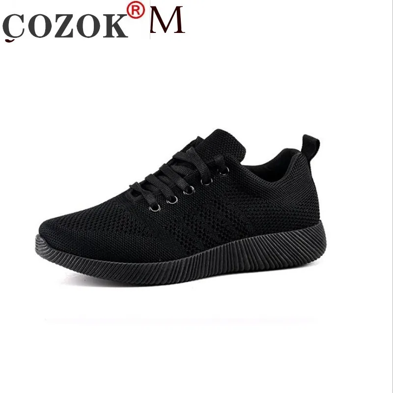 Женские кроссовки на платформе черные сетчатые повседневные весенне-летние 2020 |