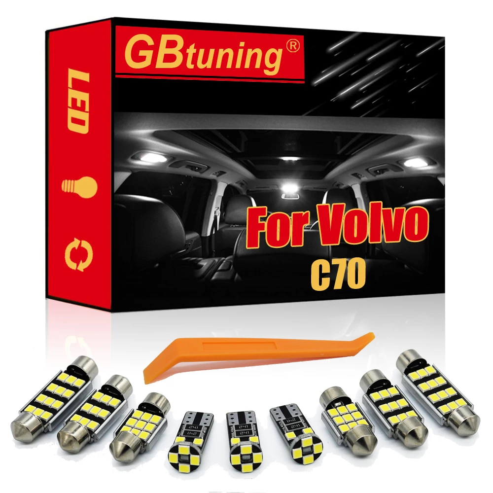 

Комплект светодиодных ламп для светильник освещения для Volvo C70 873 542, Трансформер 1998-2013, Автомобильные светодиодные лампы для чтения, купольн...