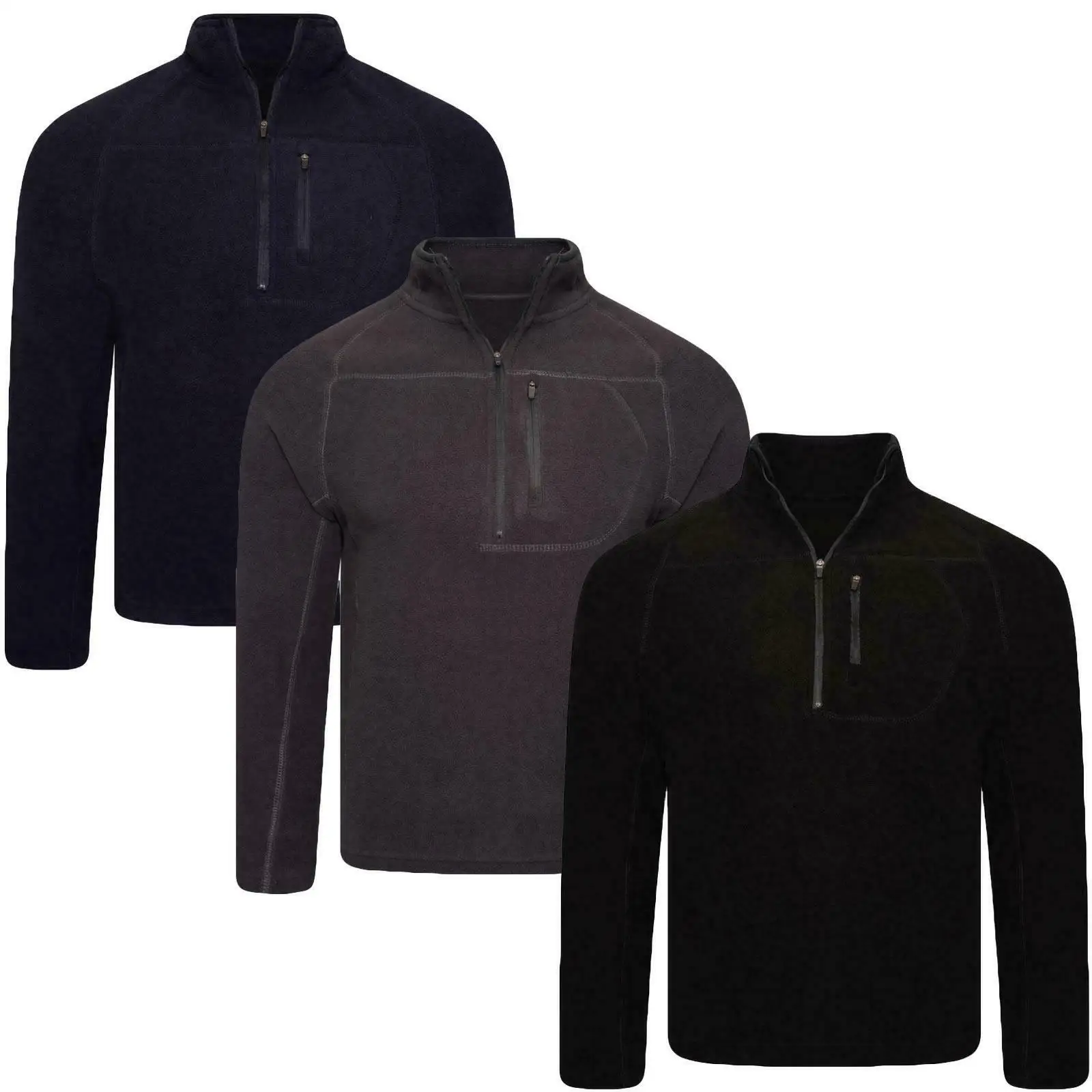 

Мужская Флисовая куртка на молнии, плотный теплый зимний джемпер с длинным рукавом, свитер, топы