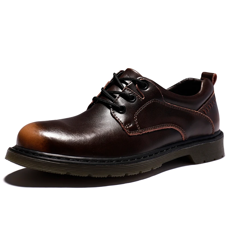

New Men's Casual Shoes Autumn Breathable Oxford Shoes Men Flats Fashion Comfortable Genuine Leather Shoes Brogue Shoes 38-47