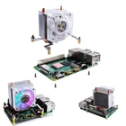 Кулер для охлаждения процессора со светодиодной подсветкой RGB, охлаждающий модуль для супер-охлаждения Pi, поддержка 4B, 3B и 3B + версий