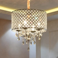 popular hanging crystal pendant lamp hollow out crystal lampshade light over dining table home decor suspension lighting