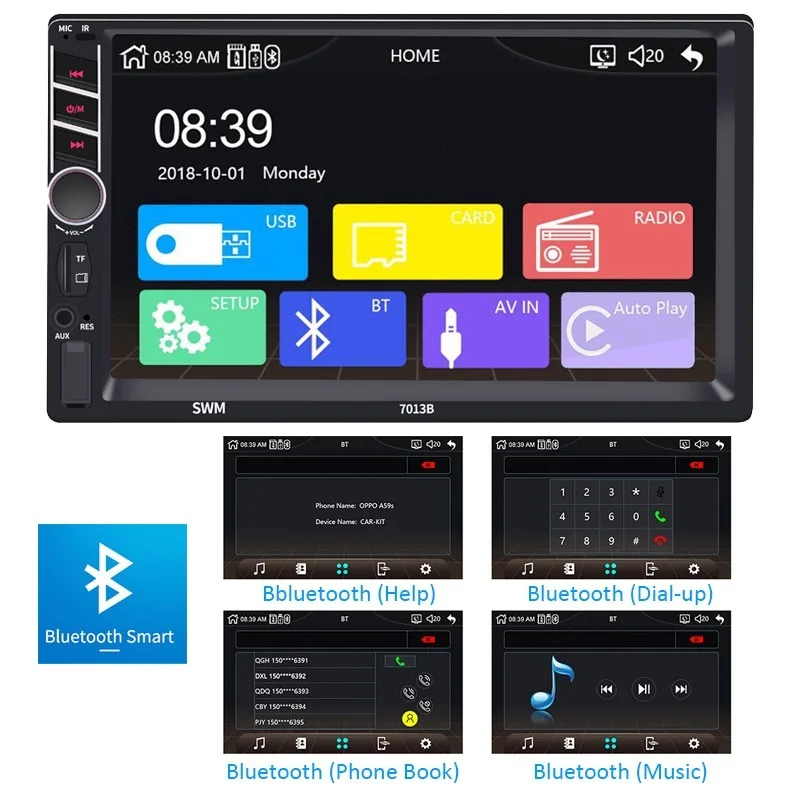 Автомагнитола 2 Din для toyota mp5-видеоплеер на Android с Bluetooth 7-дюймовым сенсорным