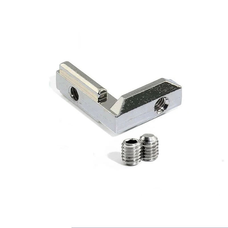 5/10/20pc T Slot L-Shape 2020 Aluminum Profile Interior Inner Corner Connector Joint Bracket With M4 Screw For Extrusion Slot-6 - купить по