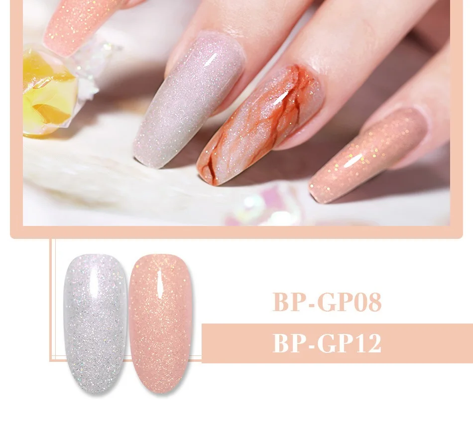 BORN PRETTY Poly УФ-гель для наращивания ногтей 20 мл Белый Прозрачный блестящий быстро меняющий Цвет гель для наращивания