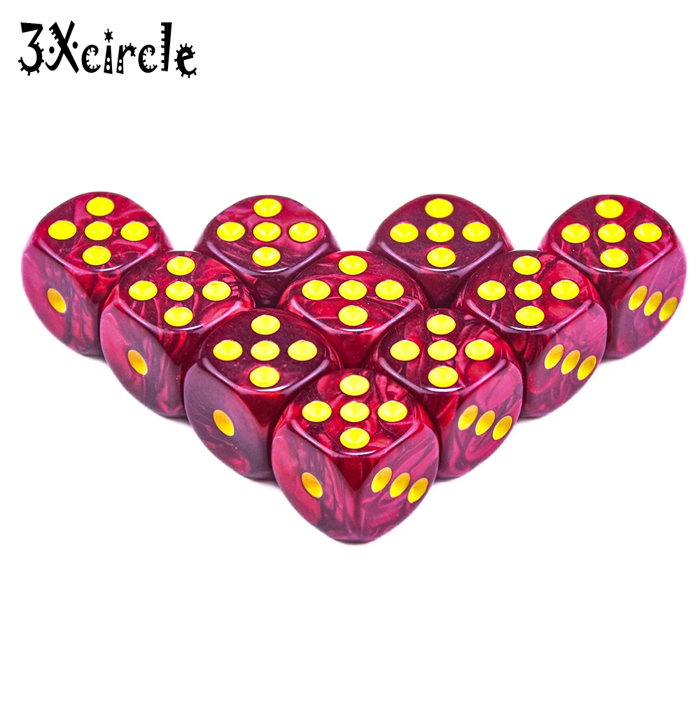 D6 Круглый угол шесть сторонний Стандартный Dot Dice Die Lava Swirl для обучения математике