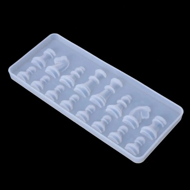 

2Pcs Epoxy Resin Molds Set,3D Chess Clear Silicone Mold for Making Polymer Clay, Crafting,