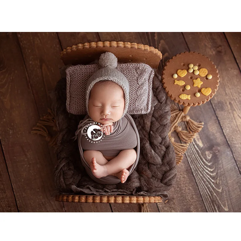 Реквизит для фотосъемки новорожденных Милая подстилка печенья чайный столик