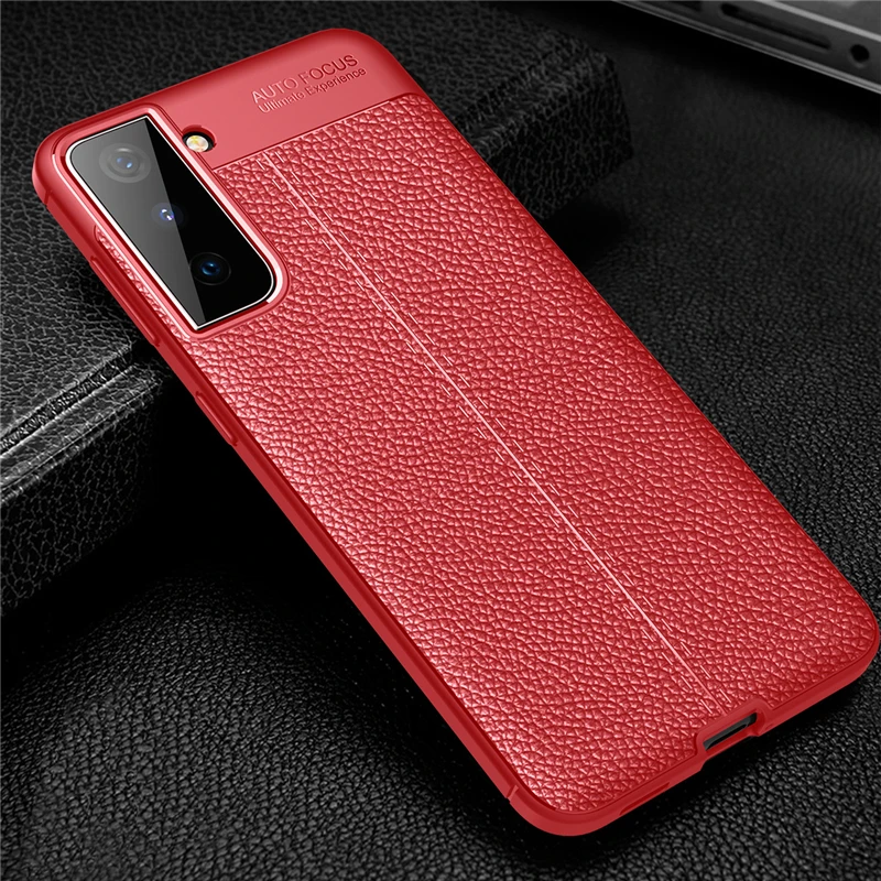 For Samsung Galaxy S21 Plus Case For Samsung S21 Plus Capas TPU Bumper Leather For Fundas Samsung M21 A51 A71 S20 S21 Plus Cover