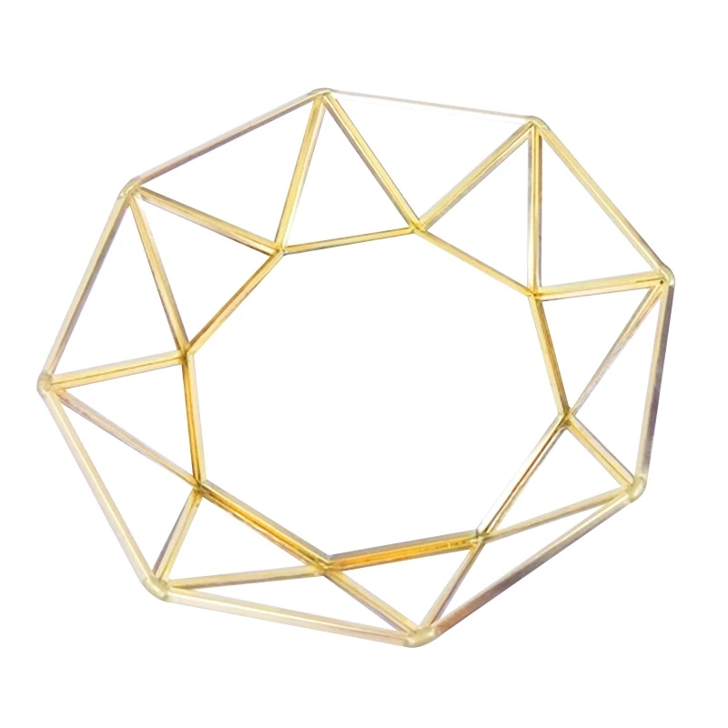 Античный поднос для ювелирных изделий Золотая латунная рамка стеклянный