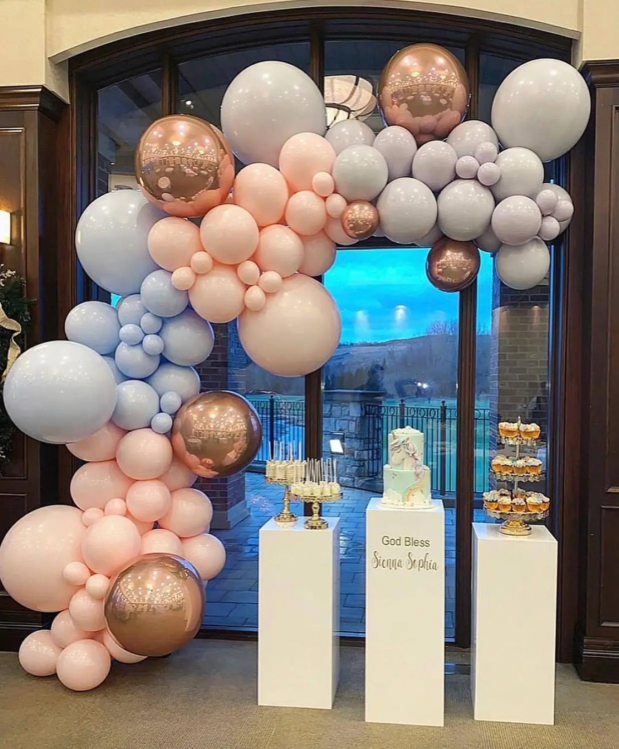 

Acrylic Plinth Stand metal Cylinder Pedestals flower Display Platform or Wedding baby shower kids Birthday Party