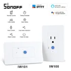 Настенная розетка SONOFF TX IW100IW101 с Wi-Fi, умный выключатель для контроля мощности, автоматизация умного дома, совместима с Google Home Alexa