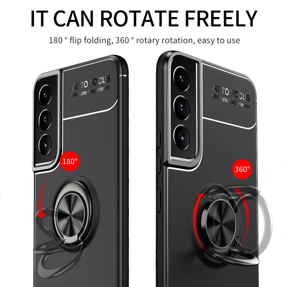 keysion shockproof case for samsung s22 ultra s22 s21 fe s20 plus silicone ring stand phone back cover for galaxy note 20 ultra free global shipping