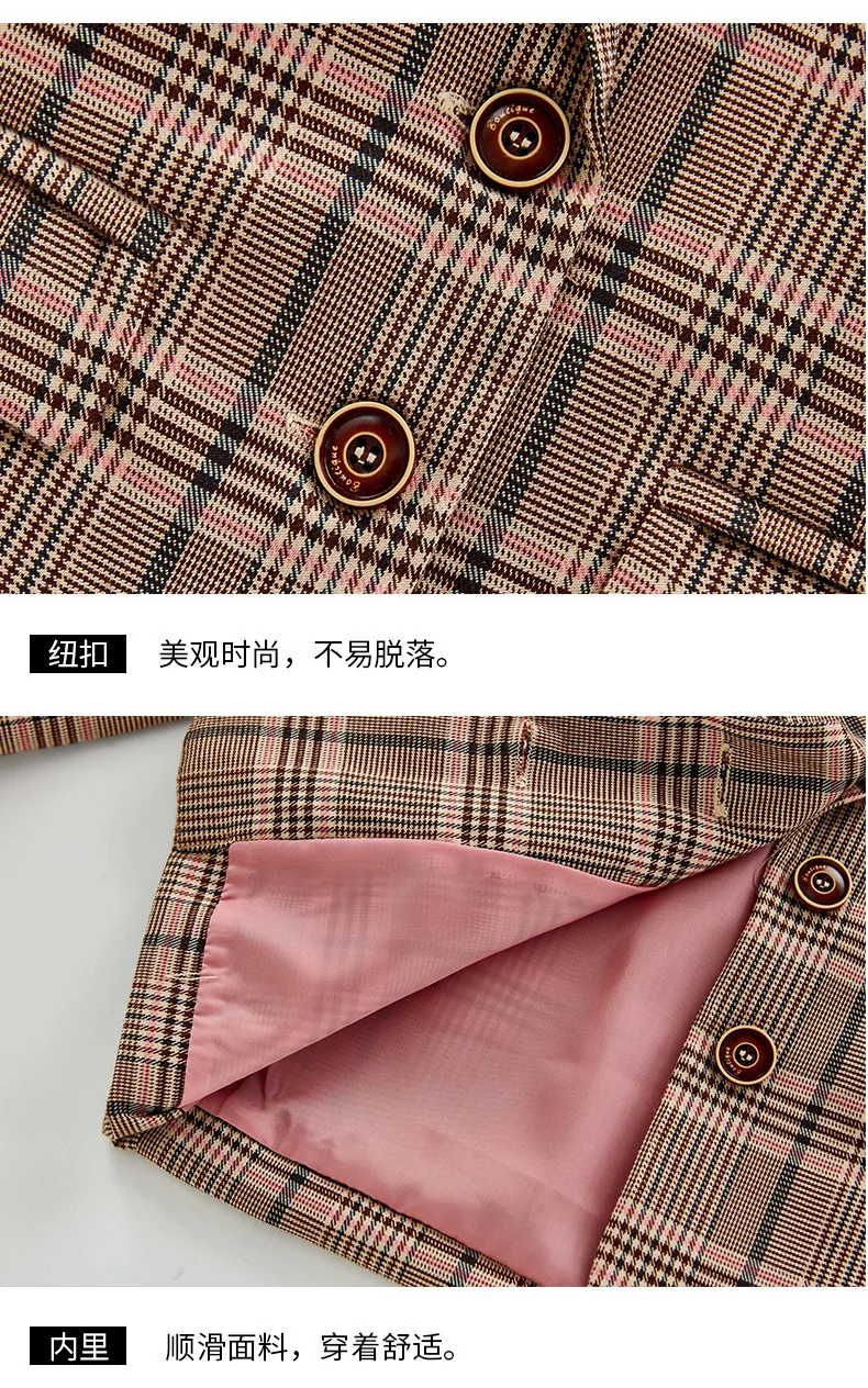 Комплекты одежды для девочек блейзер + штаны Осенняя детская одежда из 2