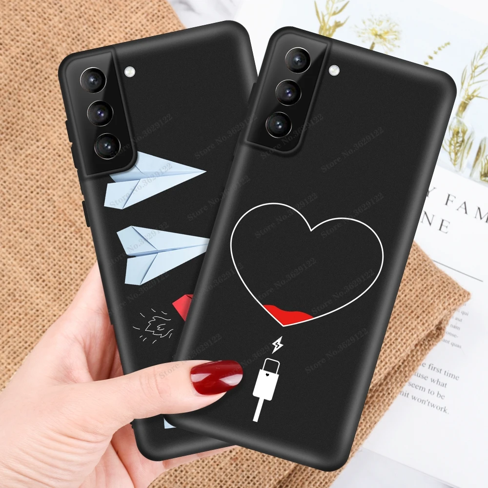 

Cartoon Pattern Matte Soft Phone Case For Samsung Galaxy S21 2020 S21 Ultra S21 Plus 2020 Back Cover For Galaxy S21 Plus Coque