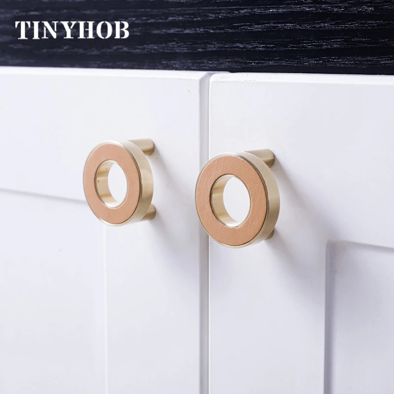 Круглые латунные ручки в скандинавском стиле ящик с ручками для комода золотая