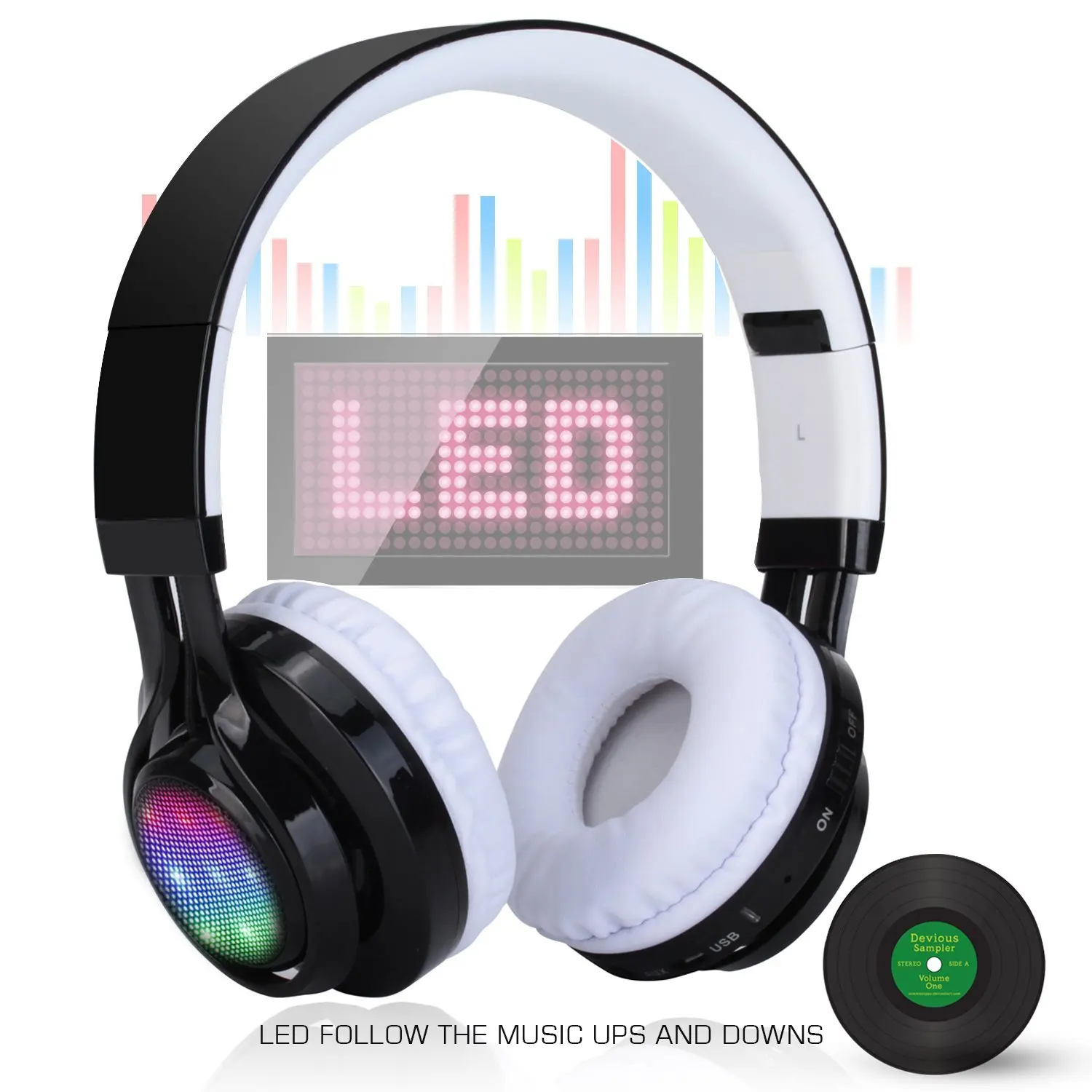 Мода Bluetooth игровая повязка AB005 для спорта беспроводная гарнитура Поддержка FM TF светодиодный светильник bluetooth наушники с микрофоном
