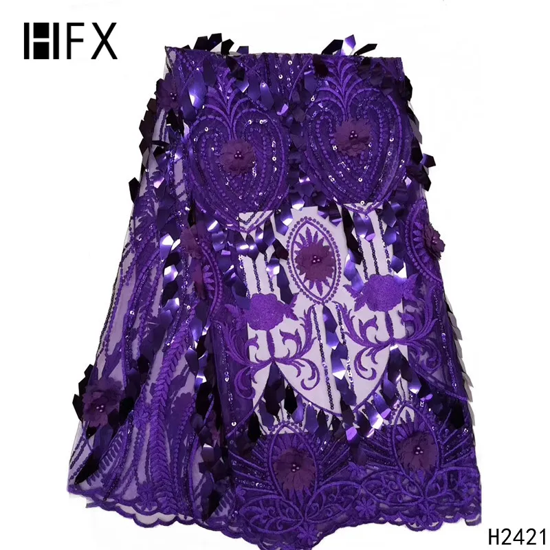 HFX новый дизайн большие цветы африканская французская кружевная ткань зеленая