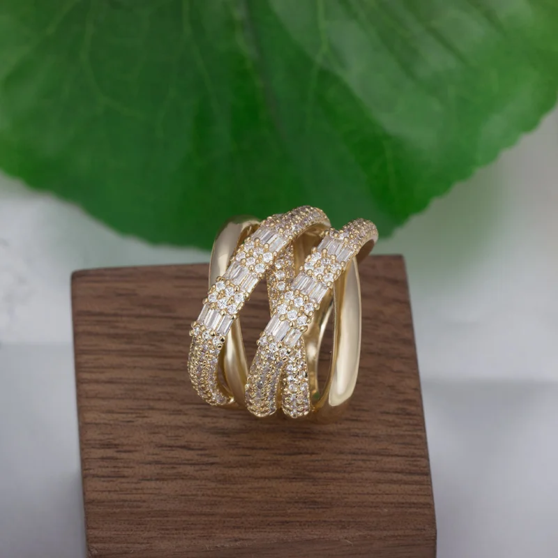 Невесты говорить роскошные женские палец кольцо с кубическим цирконием