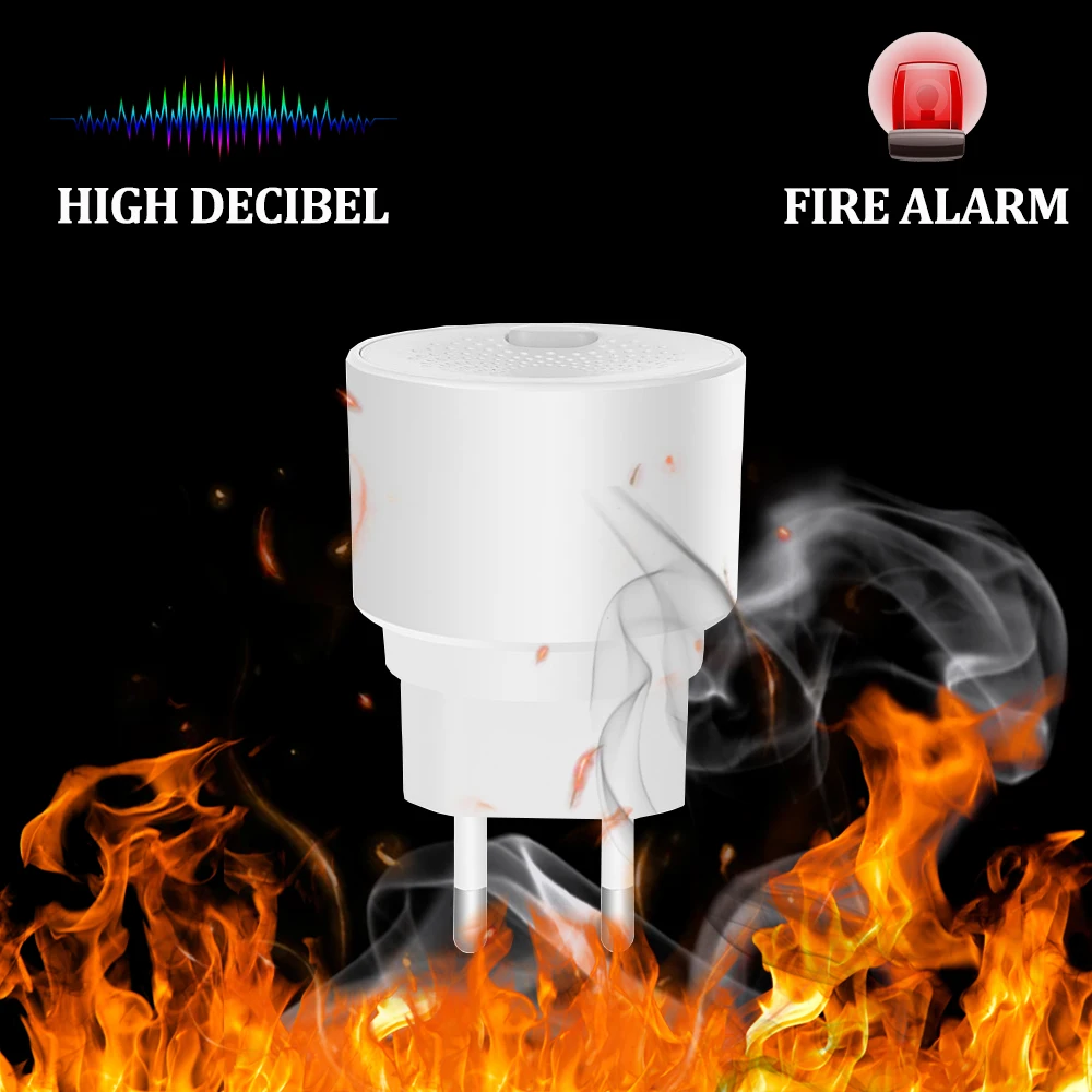 

Tuya Smart Life Gas Detector Sensor WiFi Leak Alarm Gas Detector APP Control Leak Detector Gas Alarm,No Batteries Either