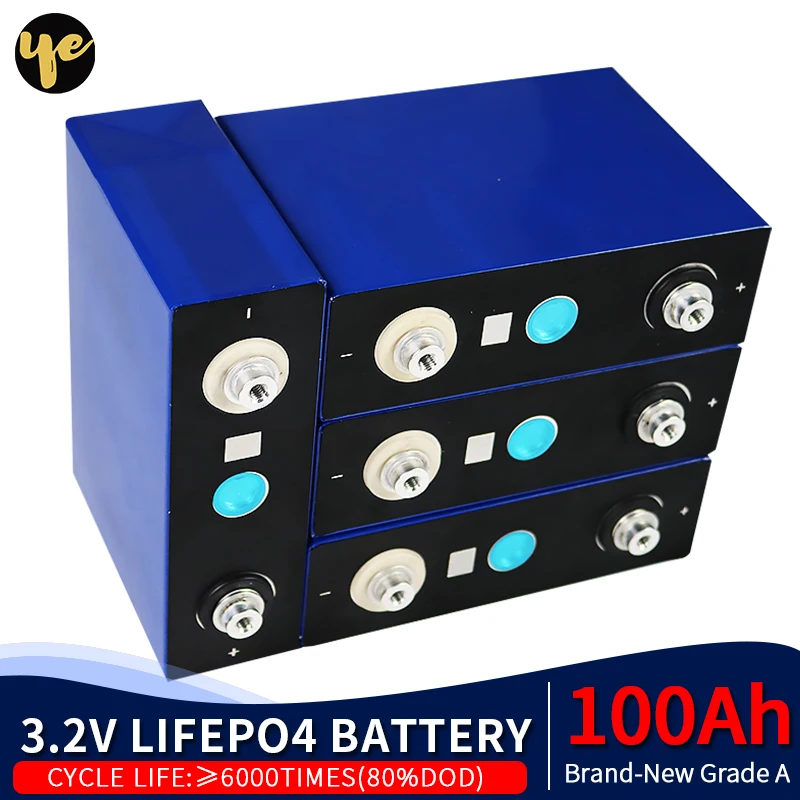 

Аккумуляторные батареи lifepo4, 3,2 в, Ач, абсолютно новые, глубокий цикл класса А с бесплатными шинами для системы хранения солнечной энергии PV RV...
