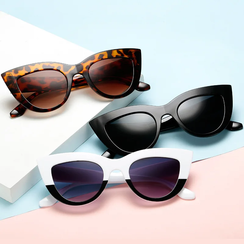 Женские винтажные солнцезащитные очки женские модные роскошные кошачий глаз