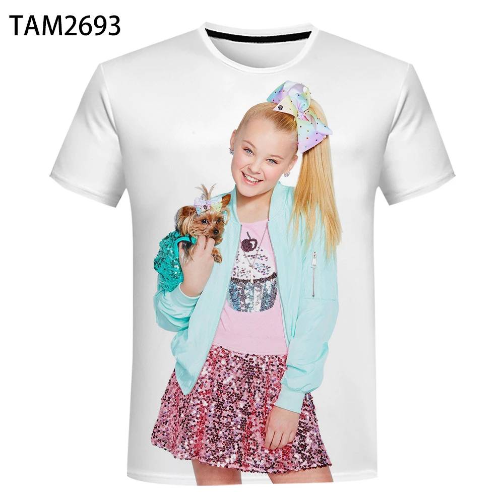 2021 Классическая Оригинальная футболка JOJO Siwa Молодежная Студенческая летняя с