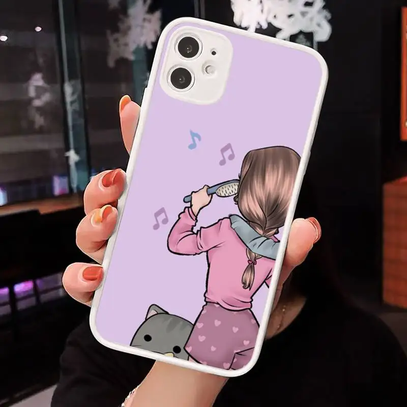 

Girls Bff Best Friends Forever Phone Case Matte Transparent for iPhone 7 8 11 12 s mini pro X XS XR MAX Plus cover funda