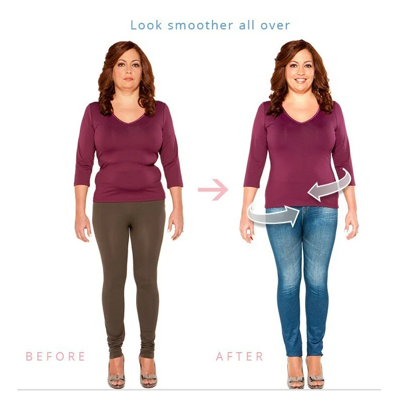 Seamless High Waist Warm Jeans Leggings 