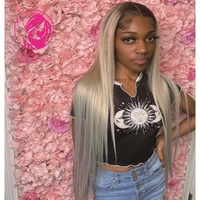 human hair lace frontal wig for black white women 13x413x6 laced front wigs platinum blonde straight ombre wig natural 150