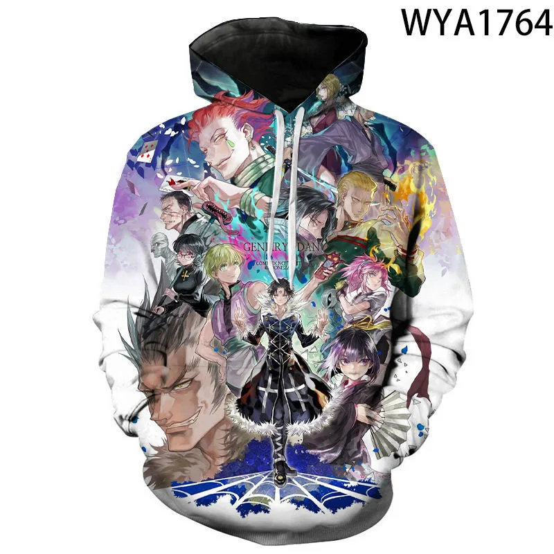 Новые толстовки с капюшоном для комиксов Hunter X мужские женские детские 3D принтом