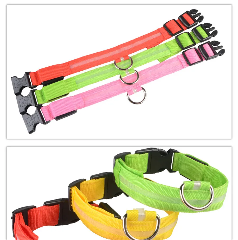 Светодиодный ошейник для собак против потери ночная безопасность мигающий