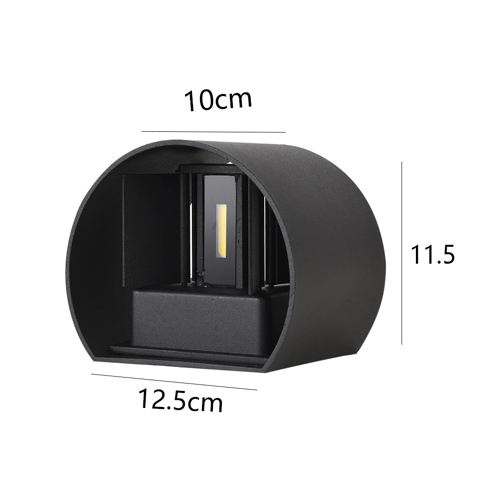 Светодиодная настенная лампа 12 Вт водонепроницаемая комнатная и уличная