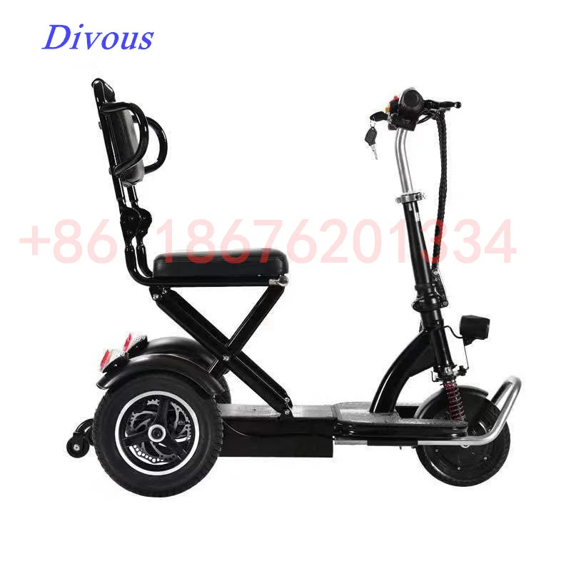 

Бесплатная доставка, трехколесный легкий складной мобильный скутер для пожилых людей, электрическая инвалидная коляска