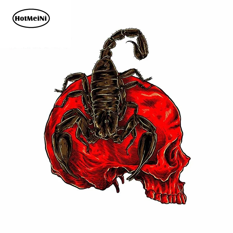 Наклейка HotMeiNi 13 см x 10 6 для Red Skeleton Scorpion автомобильные наклейки индивидуальные RV