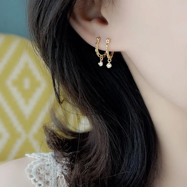 Кружевные серьги из чистого серебра S925 маленькие joy IU в том же оригинальные YongCheng