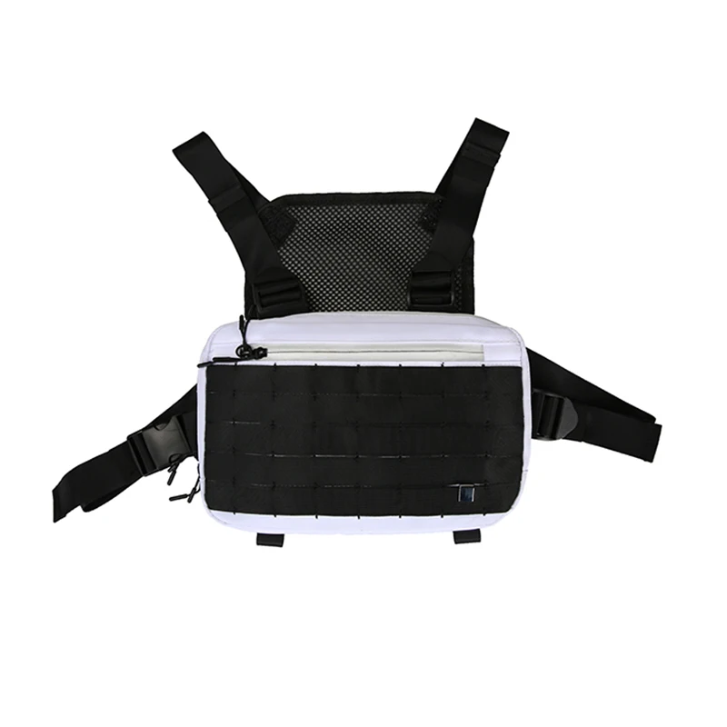Black 2 chest bag Новая мужская тактическая поясная сумка, тактический жилет, нагрудная сумка в стиле хип-хоп, функциональная нагрудная сумка, нейлоновый военный жилет, нагрудная сумка - Цвет: Black 2 chest bag