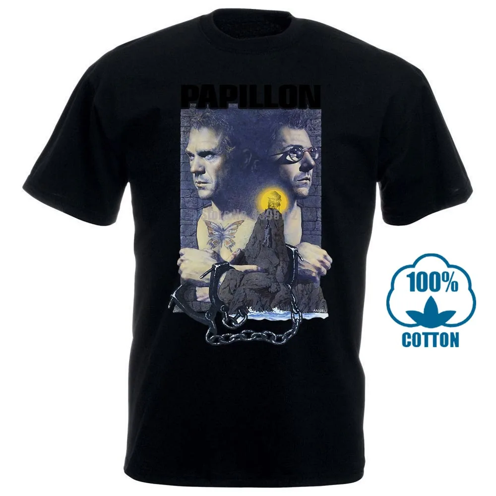 

Papillon Movie Poster T Shirt White All Sizes S 4Xl