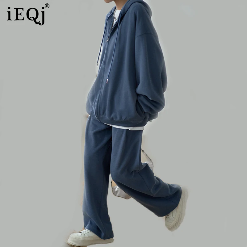 

Новинка Осень-зима 2021, модная женская одежда IEQJ, пуловер с круглым вырезом и капюшоном, свитер и длинные брюки, комплект WT21005