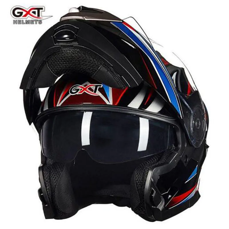Мотоциклетный шлем с двойными линзами закрывающий лицо GXT зима 160