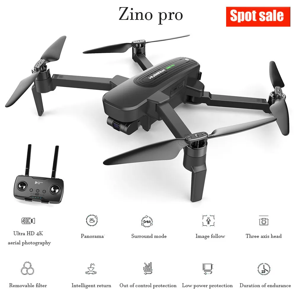 

2020 New HUBSAN Zino Pro 4k Camera Drone 4km RC Hd Aerial Photography Image Follow Long Battery Life Smart Return Drone