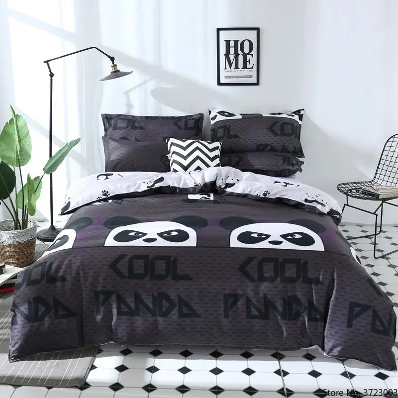

Aloe Cotton Panda Bedding Set Soft Skin-friendly Duvet Cover & Flat Bed Sheet & Pillowcase Home Textile Wholesale