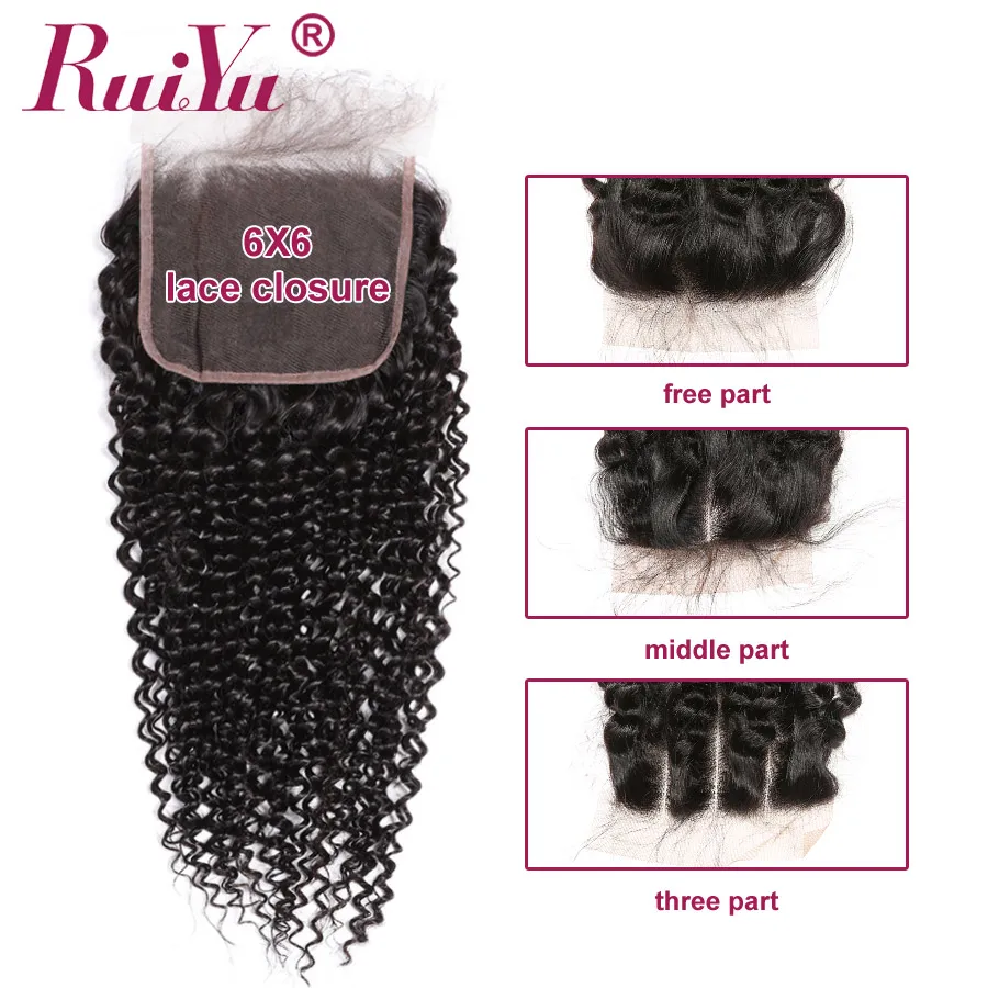 6x6 кудрявые Кудрявые Кружева Закрытие бразильские Remy человеческие волосы 150%