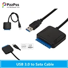 Кабель PzzPss USB SATA, Переходник USB 3,0 к Sata, кабель-конвертер для 2,53,5 дюйма Sata HDD SSD, высокое качество, быстрая доставка