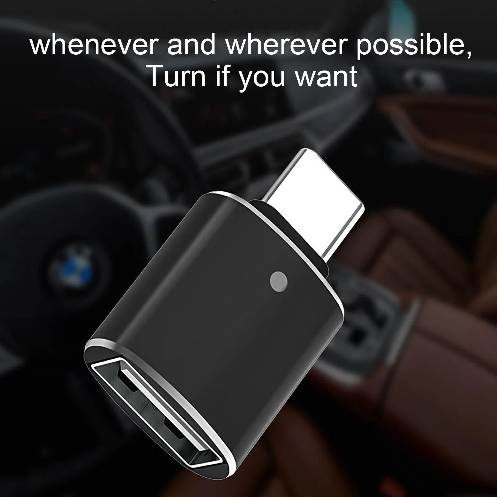 Type C Android OTG data головка со светом адаптер переходник USB Женский к Male световым