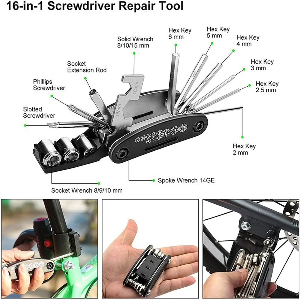 

Wrench Bike Mini Pump Bicycle Combination Cycling Durable High Quality