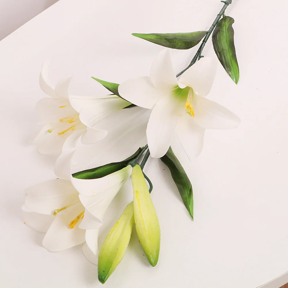 Новинка высокое качество 2 головки S3 большая искусственная лилия ветви для