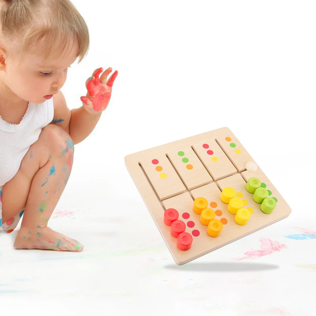 

Preschool Montessori Color Sorting Matching Brain Teasers Educational Toys