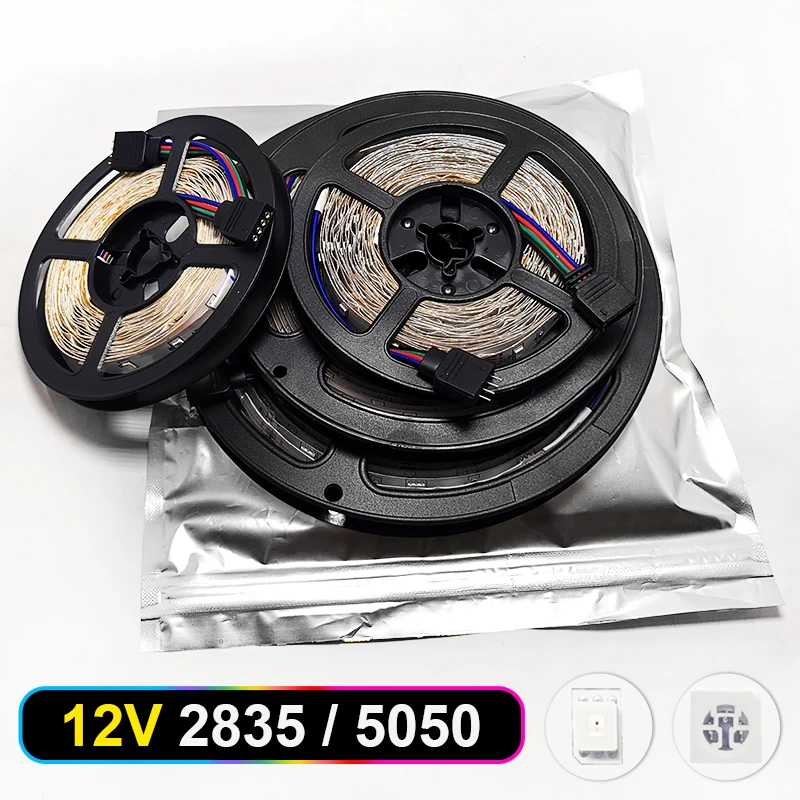 

12v Led Strip Lights SMD2835 RGB Waterproof Home Decorations RGB Flexible Ribbon SMD5050 Led Lights for Room Neon Tape Decor